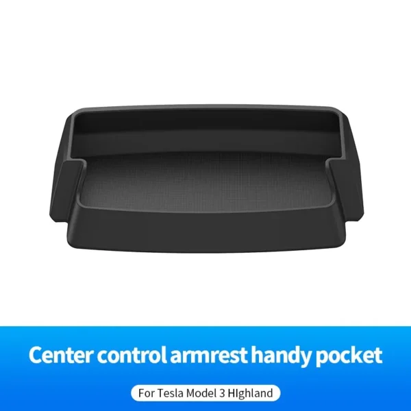 For Tesla Model 3 HIghland Armrest Glasses Storage Box For 2024 Tesla Model 3 Silicone Phone Storage Pocket - Image 7