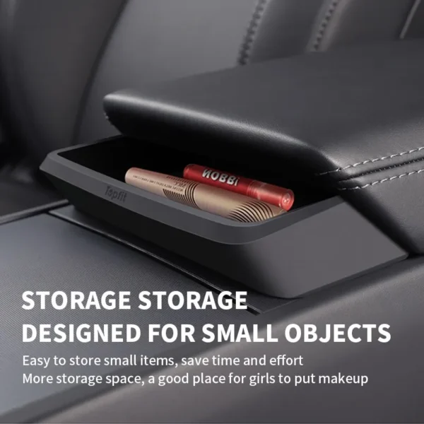 For Tesla Model 3 HIghland Armrest Glasses Storage Box For 2024 Tesla Model 3 Silicone Phone Storage Pocket - Image 3