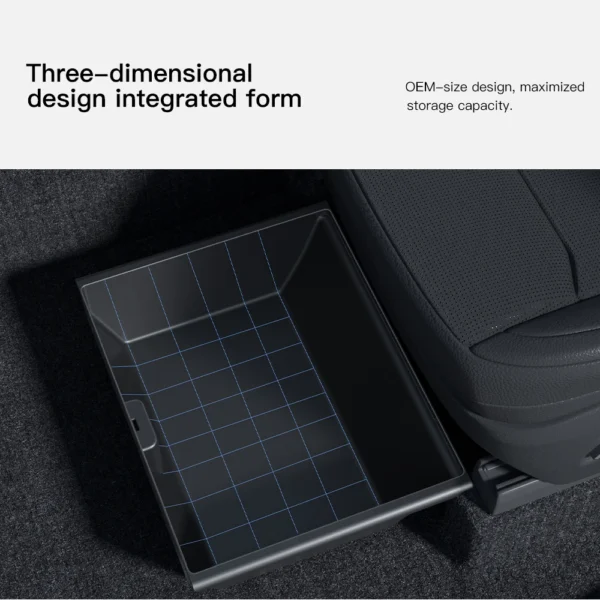 YZ For Tesla Model Y Juniper 2025 Underseat Storage Box Seats Drawer TPE Hidden Storage Tray Push Pull Car Organizer Accessories - Image 5