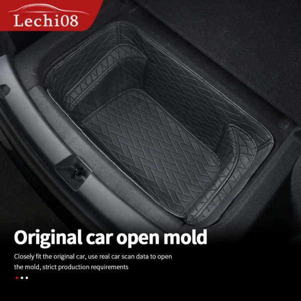 Front  rear Leather trunk For Tesla model Y trunk mat accessories 2020-2023 tesla y accessoires - Image 4