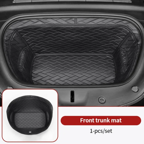 Front  rear Leather trunk For Tesla model Y trunk mat accessories 2020-2023 tesla y accessoires - Image 7