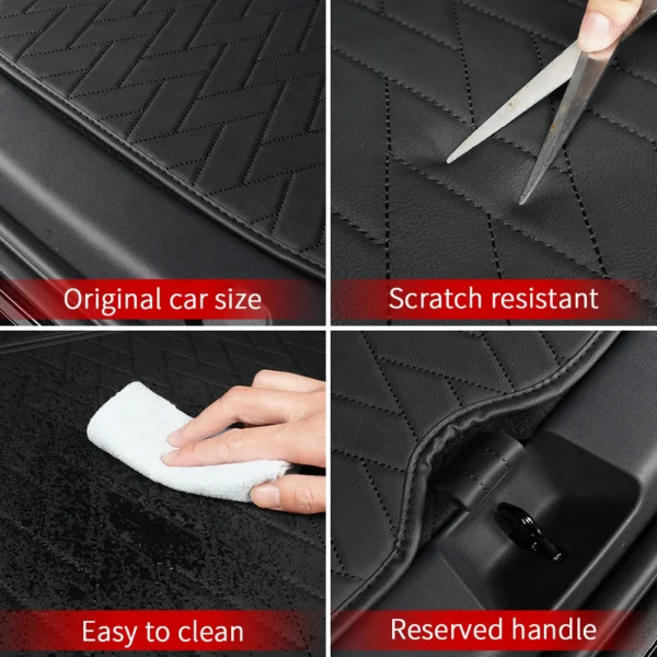 Front  rear Leather trunk For Tesla model Y trunk mat accessories 2020-2023 tesla y accessoires - Image 6