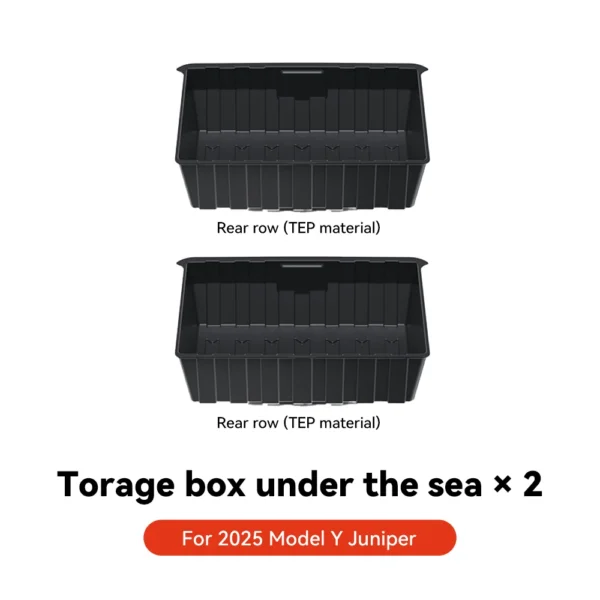 YZ For Tesla Model Y Juniper 2025 Underseat Storage Box Seats Drawer TPE Hidden Storage Tray Push Pull Car Organizer Accessories - Image 8