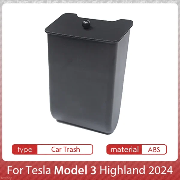 For Tesla Model 3 Highland 2024 Car Trash Bin Car Trash Can Garbage Bin Storage Box for Tesla Model 3 Highland 2024 Accessories - Image 7