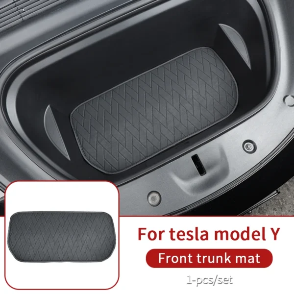 Front  rear Leather trunk For Tesla model Y trunk mat accessories 2020-2023 tesla y accessoires - Image 9