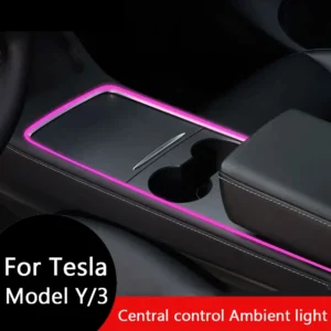 For Tesla Model Y/3 2021-2023 Center Console Dashboard Ambient Lights LED Strips Neon Lighting Center Tesla Accessories