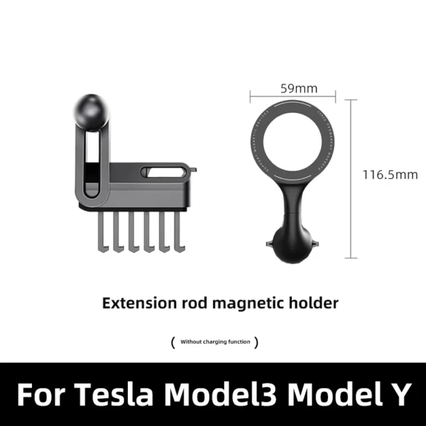 TEEQ Phone Mount for MagSafe Car Mount [Never Blocking] Tesla Model 3 Y Phone Mount Tesla Model 3 Y Accessories, Adjustable T - Image 8