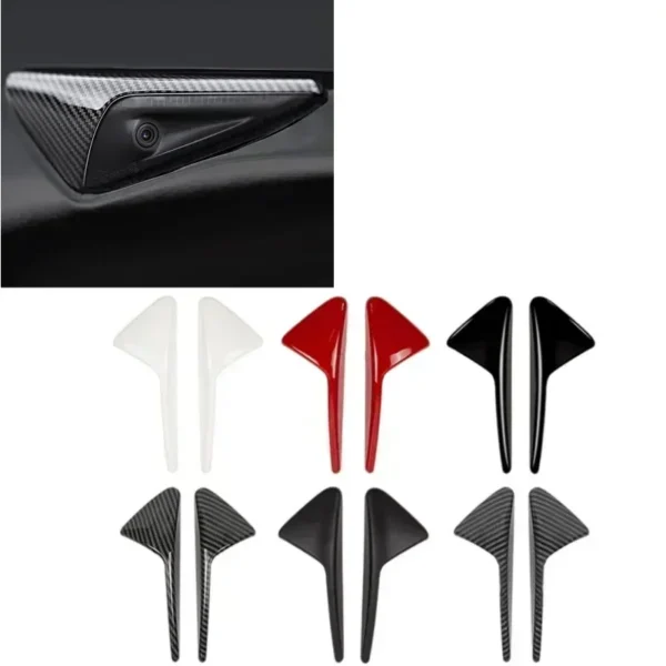 2PCS For Tesla Model 3 Y X S Side Camera Carbon Fiber ABS Protection Cover For Tesla Model 3 Model Y Car Accessories 2017-2022 - Image 3